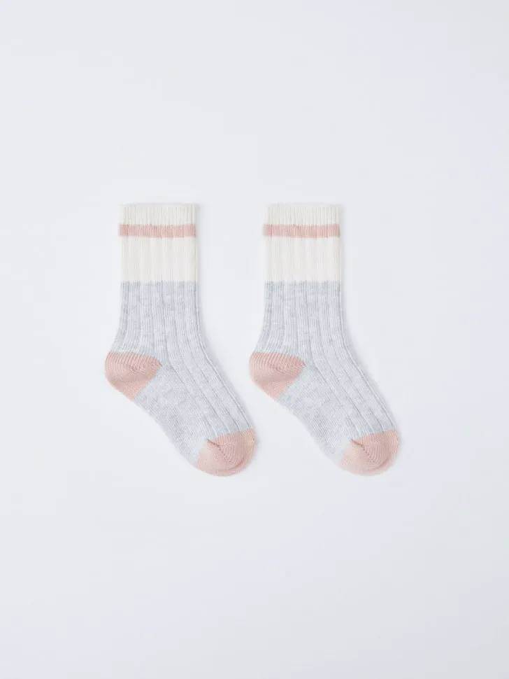 Длинные вязаные носки для девочек, разноцветный, арт. 2664