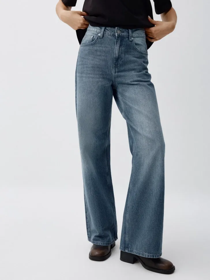 Джинсы WIDE LEG, голубой, арт. 2672