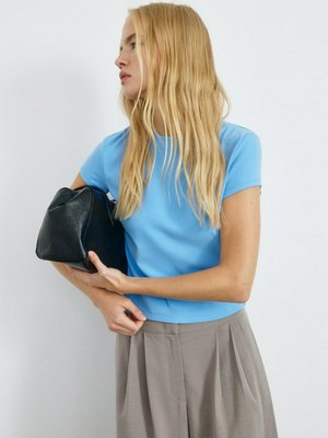 Укороченная футболка-топ с пич-эффектом, арт. 2694