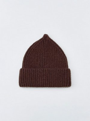 Шапка-бини с петелькой в рубчик, арт. 2700