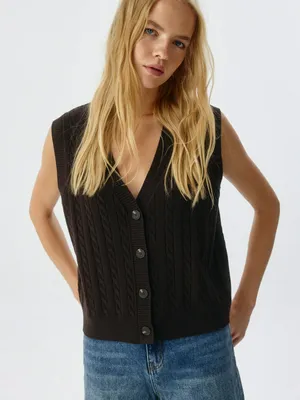 Вязаный жилет с содержанием шерсти, арт. 2713