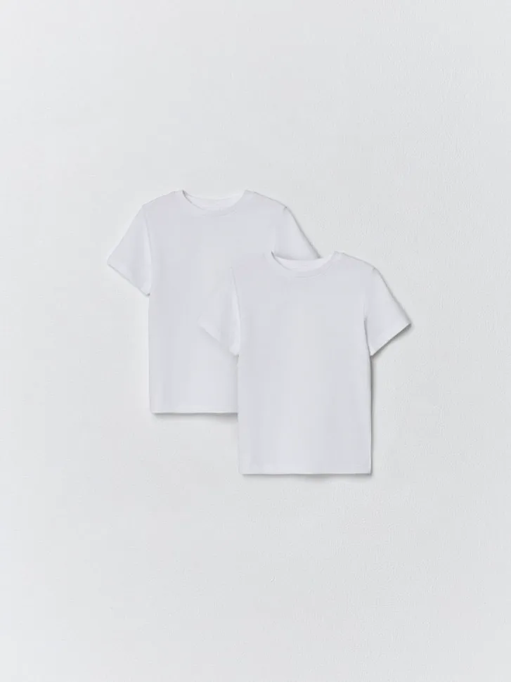 Набор из 2 базовых футболок детских, белый, арт. 2717