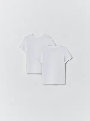 Набор из 2 базовых футболок детских, белый, арт. 2717