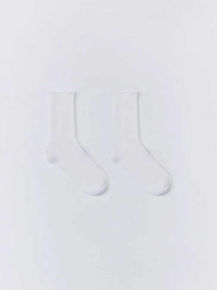 Носки с фигурной окантовкой, белый, арт. 2725