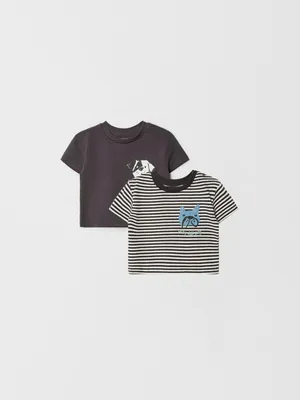 Набор из 2 футболок для малышей, не указан, арт. 2742