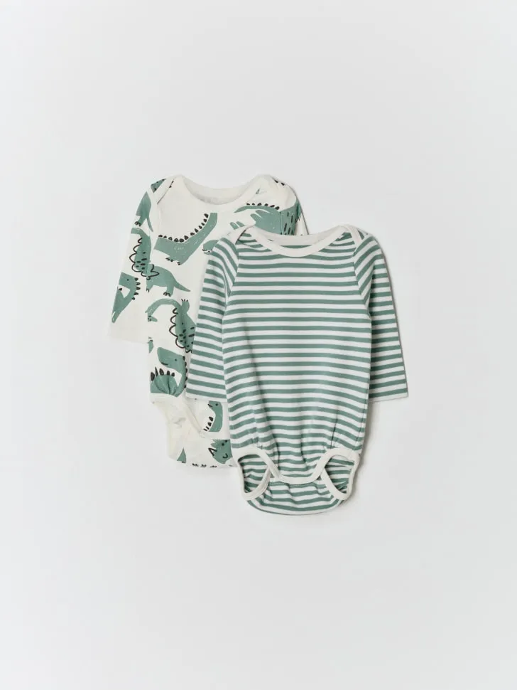 Трикотажное боди с длинным рукавом для малышей, 2 шт., арт. 2747