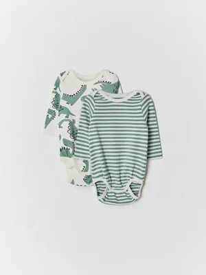 Трикотажное боди с длинным рукавом для малышей, 2 шт., арт. 2747