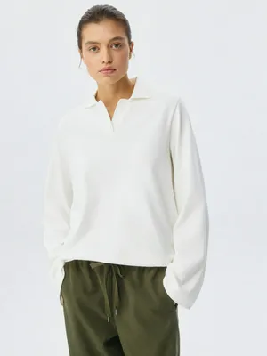 Лонгслив-поло с вышивкой, арт. 2759