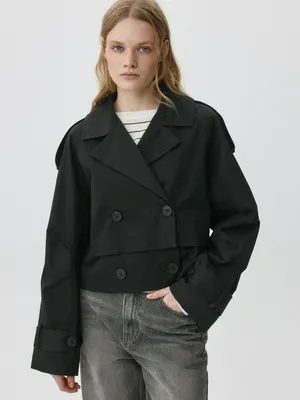 Укороченный оверсайз тренч, арт. 2802