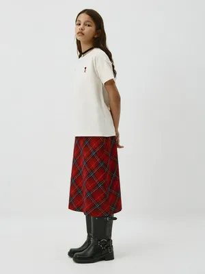 Юбка миди в клетку для девочек, арт. 2825