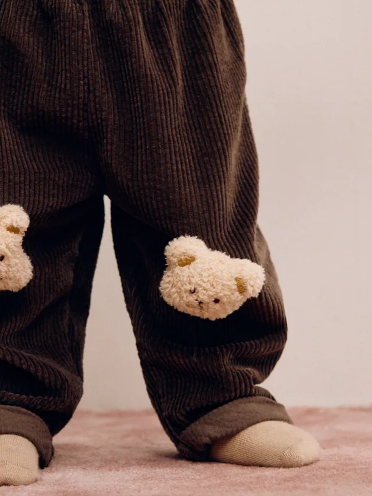 Вельветовые брюки для малышей, коричневый, арт. 2842