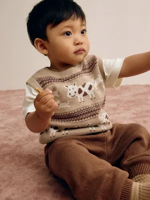 Вязаный жилет для малышей, арт. 2843