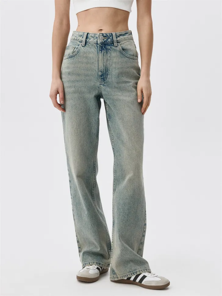 Джинсы Wide Leg, голубой, арт. 2844