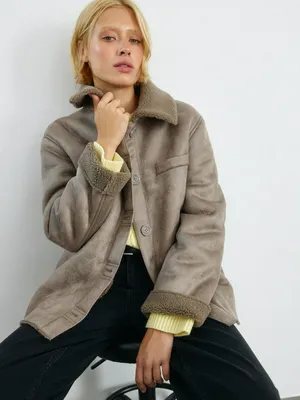 Дубленка из искусственной кожи, арт. 2866