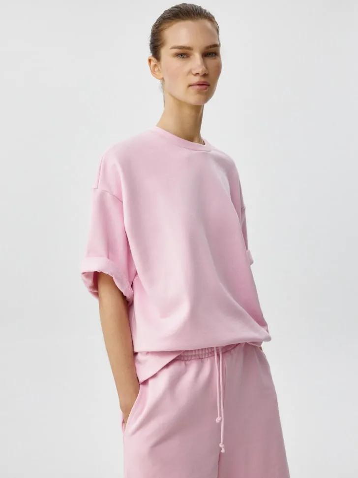 Футболка оверсайз из футера, не указан, арт. 2923