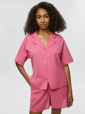 Пляжная рубашка из хлопка и льна, не указан, арт. 2949