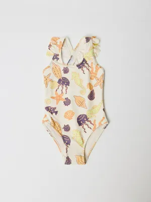 Слитный купальник с принтом для девочек, арт. 2965