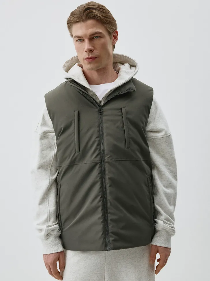 Утепленный жилет, хаки, арт. 2967