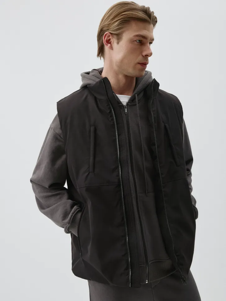 Утепленный жилет, черный, арт. 2968