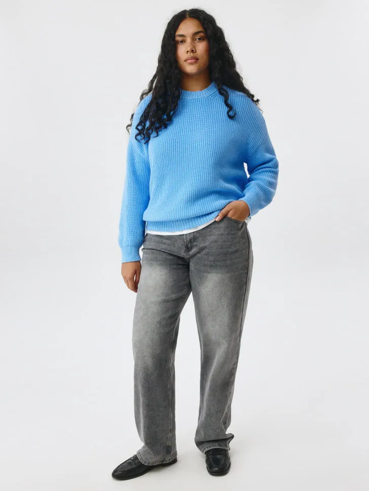 Джинсы Straight Fit с эффектом стирки, серый, арт. 3000