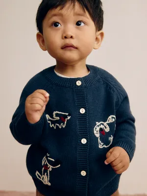 Кардиган с вышивкой для малышей, арт. 3012