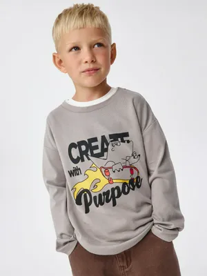 Лонгслив с принтом для мальчиков, арт. 3038