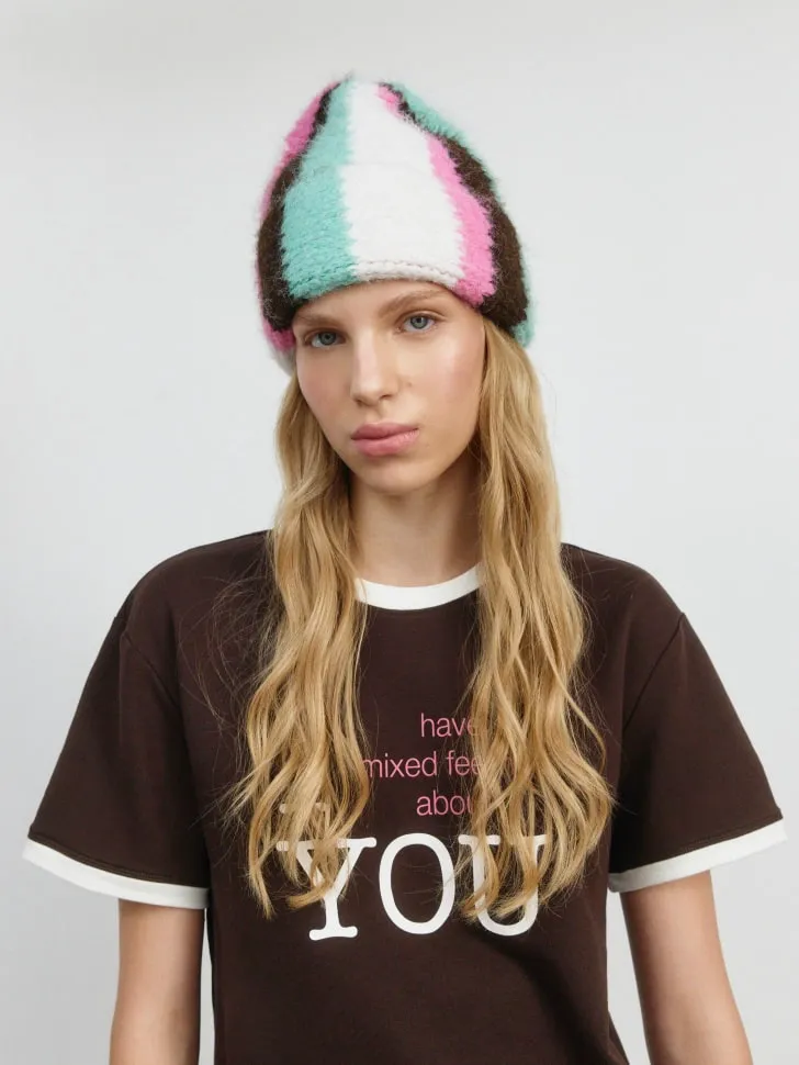 Вязаная шапка, разноцветный, арт. 3044