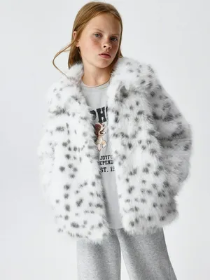 Короткая утепленная шуба для девочек, арт. 3047