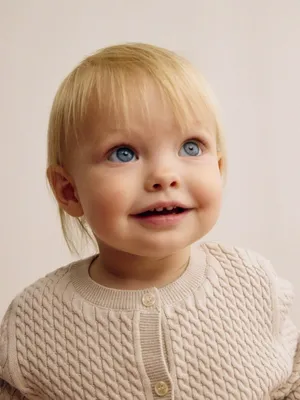 Вязаный кардиган для малышей, бежевый, арт. 3059