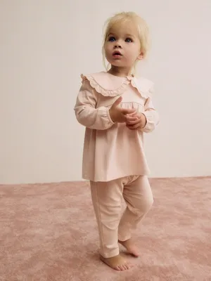 Нарядная трикотажная блузка для малышей, розовый, арт. 3061