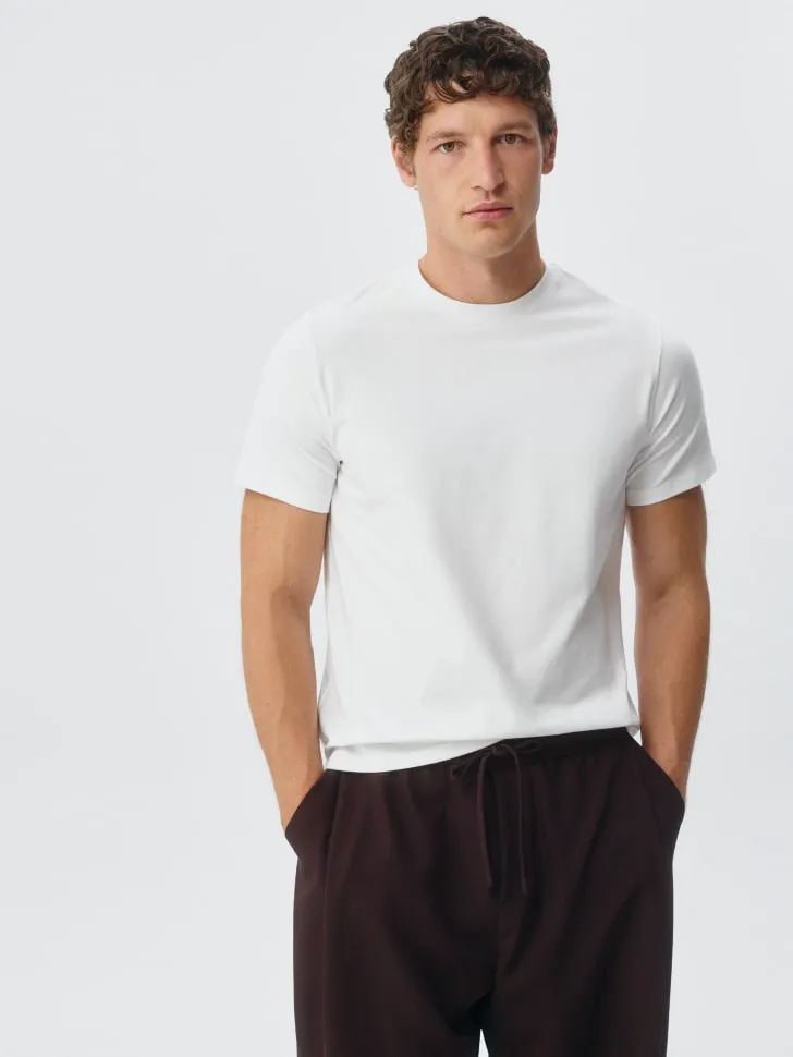 Футболка ADAM SLIM FIT базовая, белый, арт. 3087