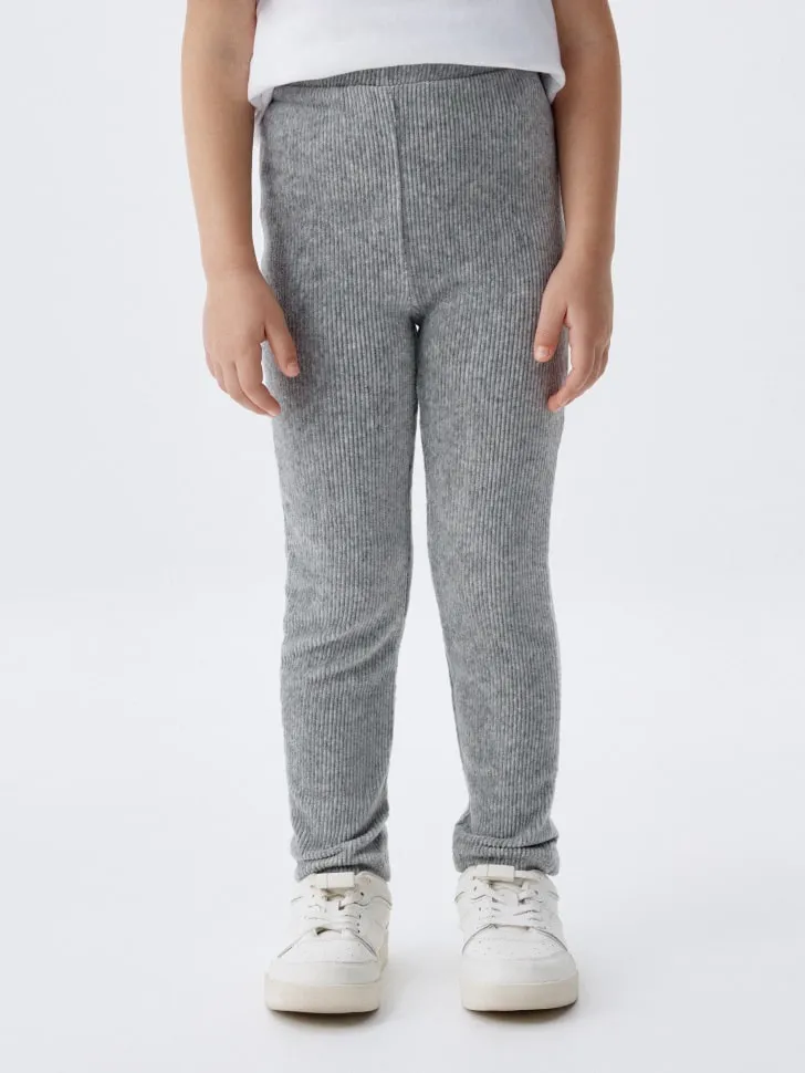 Вельветовые леггинсы в рубчик для девочек, серый, арт. 3095