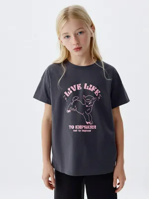 Футболка с принтом для девочек, арт. 3100