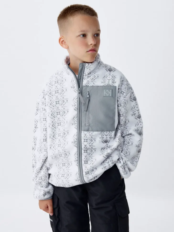 Флисовая толстовка для мальчиков, разноцветный, арт. 3102