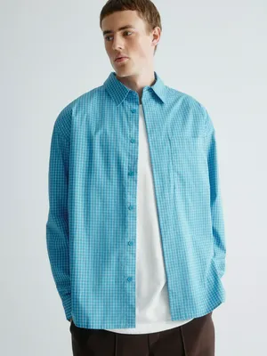 Хлопковая рубашка в клетку, арт. 31022