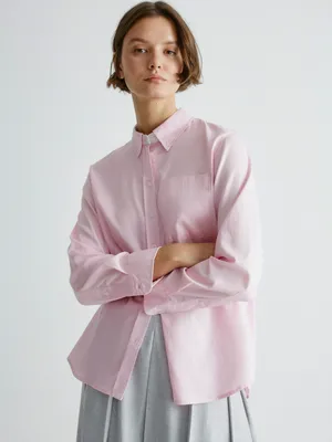 Рубашка из смесового тенселя, розовый, арт. 31032