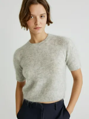 Джемпер с коротким рукавом из смесовой шерсти, арт. 31033