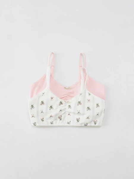 Набор топов для девочек, розовый, белый, арт. 00000
