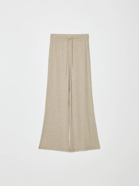 Домашние брюки из вафельного трикотажа, бежевый, арт. wfl001b