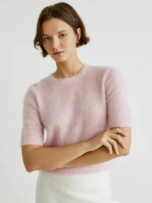 Джемпер с коротким рукавом из смесовой шерсти, арт. 31040