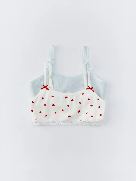 Набор топов для девочек, 2 шт., белый, голубой, арт. tdg001