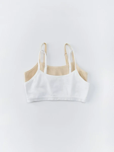 Набор топов для девочек, белый, бежевый, арт. art123