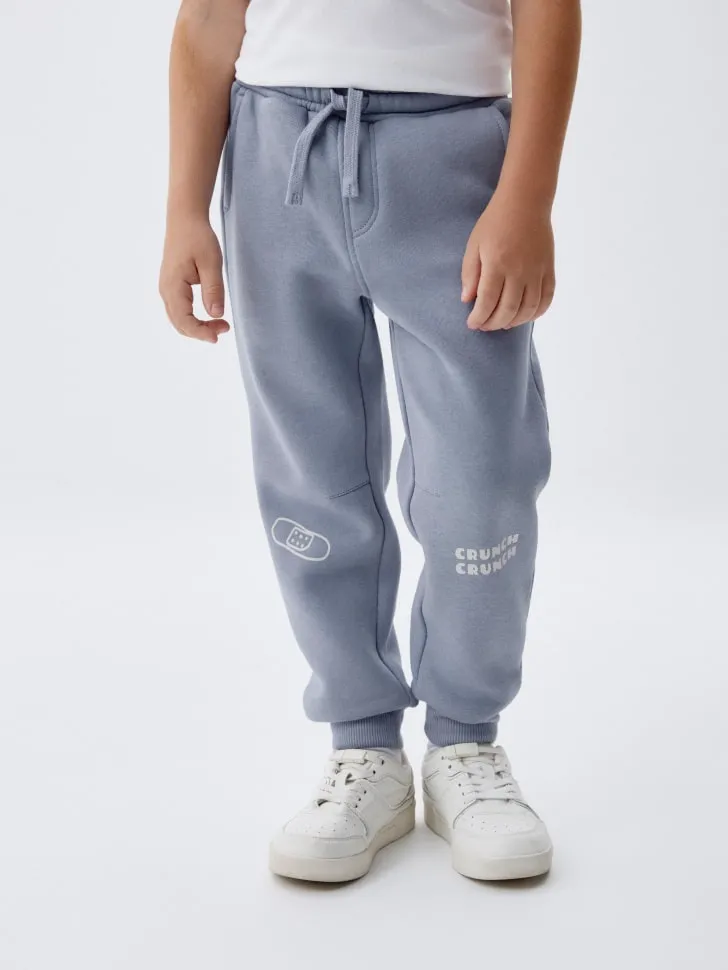 Джоггеры с принтом для мальчиков, голубой, арт. 3106