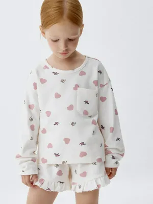 Пижама с шортами для девочек, арт. 3109