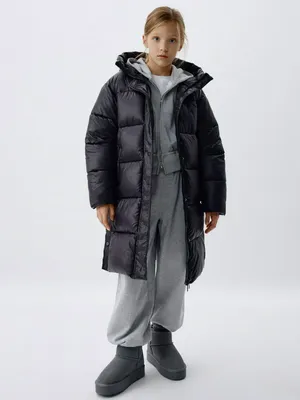 Зимний пуховик с капюшоном для девочек, арт. 3120