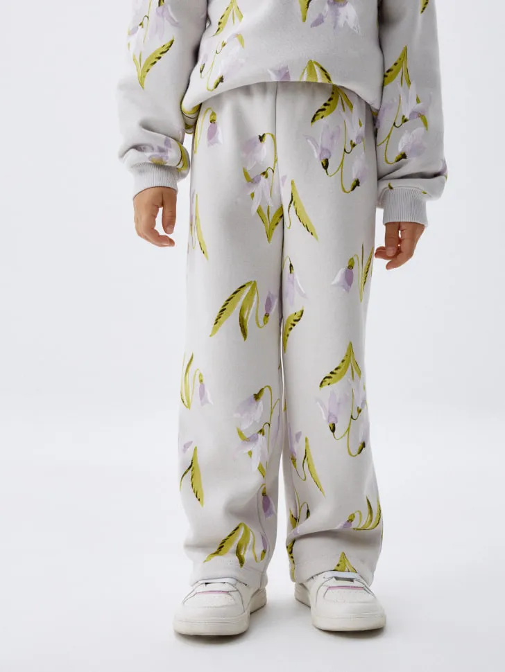 Широкие брюки с принтом для девочек, разноцветный, арт. 3122