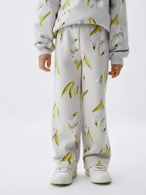 Широкие брюки с принтом для девочек, арт. 3122