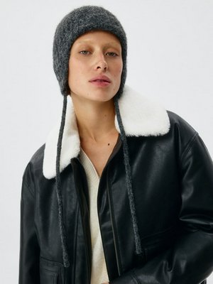 Вязаная шапка-чепчик с содержанием шерсти, арт. 3126