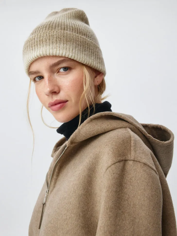 Вязаная шапка-бини с градиентом, бежевый, арт. 3130