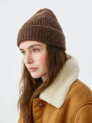 Шапка-бини с содержанием шерсти альпаки, арт. 3132